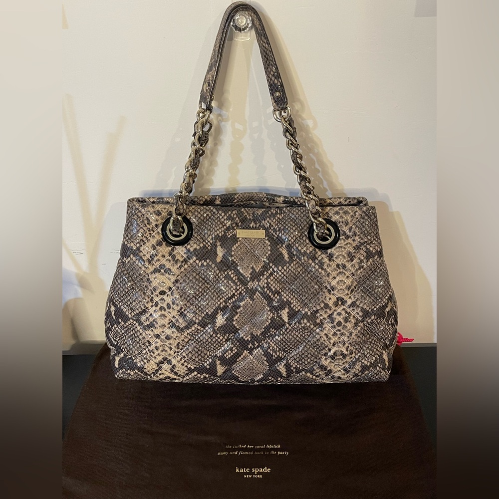 Kate Spade Snake Print Shoulder Bag